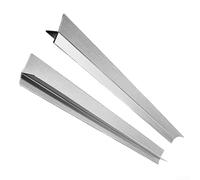Lot de 2 comblants argentés pour trous de four 61 x 4,6 cm | Acier inoxydable 304, résistant à la chaleur jusqu'à haute température, empêche les miettes de tomber, taille 61 x 4,6 cm