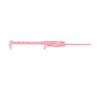 Lot de 2 compas à coulisse 80 mm, mini outil de mesure en plastique pour une mesure précise - Blanc et rose