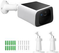 Lot de 2-Compatible avec Eufy Support Appareil Photo,Eufycam 2C/2C Pro/2 Pro/E20/E40 et Google Nest Cam Support Mural,Résistant aux intempéries,Rotation à 360°,Installation sûre et