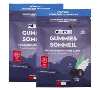 Lot de 2 Compléments Alimentaire Sommeil Doypack - Gummies Sommeil - Arôme Naturel et Végan - 42 Gommes De Fruit - Spécial Sommeil Adulte - Goût Mûre et Myrtille - Les Miraculeux