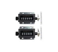 Lot de 2 compteurs mécaniques, affichage 5 ou 6 chiffres, compteur manuel à traction avec ressort et tige métallique, 200 coups/min, boîtier plastique 2,24 x 1,22 x 1,77 in, pour presse à poinçon