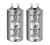 Lot de 2 Condensateurs 2,5 uF, Condensateur cylindriques à 2 cosses Faston 2,8mm pour Compatible Somfy Simu Nice Roller Shutter, Condensateur de Remplacement, Spécial Moteur 6Nm
