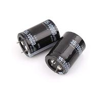 Lot de 2 condensateurs électrolytiques en aluminium 35 V 10 000 UF 10 000 UF 35 V 25 x 40 mm Module condensateur générateur d'alimentation batterie démarreur moteur filtre condensateur de courant