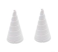 Lot de 2 cônes d'enroulement de fil de cuivre pour création de bobines Fibonacci dans le jardinage et les applications électriques, fabriqués à partir de polypropylène durable (2 pièces petites)