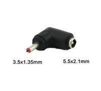 Lot de 2 connecteurs adaptateurs d'alimentation DC 55 mm x 21 mm femelle vers 35 mm x 135 mm mâle à