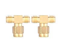Lot de 2 connecteurs adaptateurs RF RP SMA mâle vers deux connecteurs femelles Triple T, répartiteur 3 voies