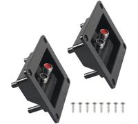 Lot de 2 connecteurs audio carrés pour haut-parleur | Design carré, ajustement compact, câblage efficace, lot de 2 pièces, projets de haut-parleurs à faire soi-même