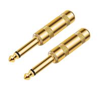 Lot de 2 connecteurs audio mâles de 1/4 pouce de câble de soudage type soudure