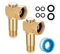 Lot de 2 connecteurs coudés avec fonction pivotante pour enrouleur de tuyau d'arrosage utilisant 3/4 GHT femelle vers filetage mâle 1/2 NPT dans un corps en laiton métallique