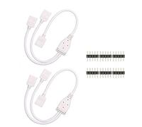 Lot de 2 connecteurs de bande LED 5 broches 2 voies pour une à deux bandes lumineuses LED 5050 3528 RGBW - 30 cm (1 à 2 câbles répartiteurs/lot de 2)