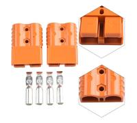 Lot de 2 connecteurs de batterie 120 A, bornes en cuivre plaqué argent, boîtier à clé sans sexe pour bateaux, yachts, camping-cars, bus, câble haute puissance