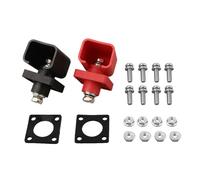 Lot de 2 connecteurs de borne de stockage d'énergie 120 A pour batterie au lithium, coque PA avec ignifuge et résistance à la chaleur, contacts en cuivre chromé, 80 A-120 A 0-500 V AC/DC, noir + rouge