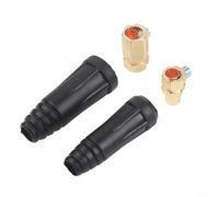 Lot de 2 connecteurs de câble de soudage TIG DKJ35-50 315A à montage rapide mâle/femelle avec connexion sécurisée et résistance à la chaleur