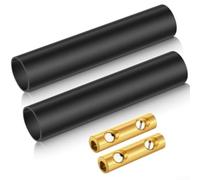 Lot de 2 connecteurs de câble de terre 600 V en plastique noir | Kit complet de 2 manchons avec gaine thermorétractable, idéal pour les réparations rapides, étanche