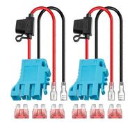 Lot de 2 connecteurs de faisceau de câbles 12 AWG de remplacement pour véhicules à batterie Peg-Perego 12 V SLA avec fusible
