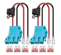 Lot de 2 connecteurs de faisceau de cables 12 AWG de remplacement pour vehicules a batterie Peg-Perego 12 V SLA avec fusible