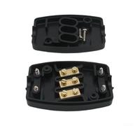 Lot de 2 connecteurs de jonction en ligne, boîte électrique à 3 bornes pour connexion de fils sécurisés à l'intérieur et à l'extérieur, projets de câblage à domicile (noir 1CSP)