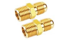 Lot de 2 connecteurs de ligne de gaz mâles 3/8" vers 1/2" NPT mâle en laiton, pour connecteurs hydrauliques, CVC, air, gaz naturel