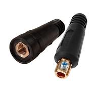 Lot de 2 connecteurs de machine à souder, câble de soudage noir, raccord rapide pour équipement de soudage TIG, DKJ70-95, mâle et femelle