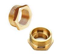 Lot de 2 connecteurs de robinet en laiton, 16,5 mm mâle vers filetage femelle 13,5 mm, adaptateur réducteur hexagonal pour tuyaux d'eau de jardin BPS