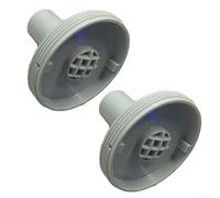 Lot de 2 connecteurs de sortie de piscine pour piscine Intex - Connecteur de filtre de buse de sortie - Connecteurs de jet d'eau pour piscines hors sol - Pièce de rechange (2-gris)