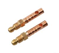 Lot de 2 connecteurs de torche de soudage TIG pour WP-9 WP-17 WP-24, adaptateur de câble électrique intégré avec raccord en cuivre 3/8-24UNF, connecteur de cordon de gaz et d'alimentation pour