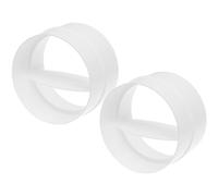 Lot de 2 connecteurs de tuyau avec obturateur de refoulement - 100 mm - Avec obturateur de refoulement - Tuyau d'aération pour sèche-linge - Extracteur en ligne