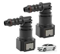 Lot De 2 Connecteurs De Tuyau De Carburant Pour Voiture,raccord Rapide Gasoil Raccords De Durite Essence, Connecteur Rapide À 90 Degrés En Plastique ID 7.89mm, Compatible Avec Tuyaux En Nylon De 6mm