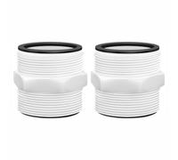 Lot de 2 connecteurs de tuyau de piscine, adaptateur de couplage double mâle fileté de 3,8 cm avec joints en caoutchouc épais, compatible avec Intex Hayward Coleman, raccord d'extension pour pompe de