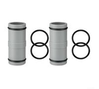 Lot de 2 connecteurs de tuyau de piscine de 32 mm avec joint torique en caoutchouc, compatible avec les tuyaux de piscine hors sol et sortie de 3,8 cm pour une extension facile du tuyau