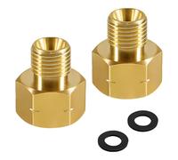 Lot de 2 connecteurs de tuyau de rechange en laiton 3/8" femelle vers 1/4" mâle - Adaptateur convertisseur en laiton