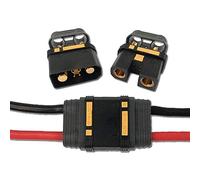 Lot de 2 connecteurs dorés QS10 EC10i anti-flash haute intensité 180 A à 240 A pour voiture, bateau, moto, scooter électrique, batterie de vélo électrique