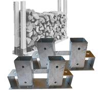 Lot de 2 connecteurs en métal galvanisé pour bois patin d'empilage