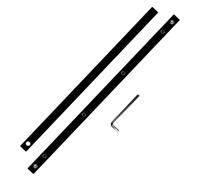 Lot de 2 connecteurs et barres de jonction pour rail de scie en acier