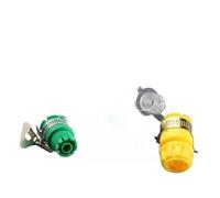 Lot de 2 connecteurs étanches pour tuyau d'arrosage, vert et jaune, raccord multifonction à 10 dents, longueur 31 mm, collier de serrage en métal durable