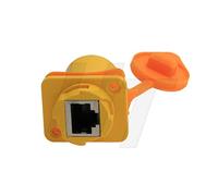 Lot de 2 connecteurs Ethernet RJ45 étanches pour panneau de prise femelle arrière (droit)