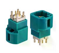 Lot de 2 connecteurs Fakra Z Jack PCB à 4 broches, droits, pour GPS, télématique ou navigation bleus