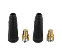 Lot de 2 connecteurs mâles pour câble de soudage DKJ35-50 35-50 mm² 315 A - Joint à connexion rapide résistant à la mauvaise insertion de l'huile et à la chaleur - Utilisation industrielle