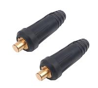 Lot de 2 connecteurs pour machine à souder, câble de soudage noir, raccord rapide pour équipement de soudage TIG, DKJ35-50, mâle