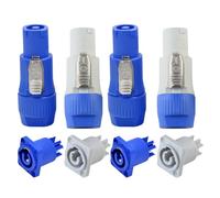 Lot de 2 Connecteurs Powercon IN et Out, Nac3fca Plug, Socket Femelle AC Vers Mâle