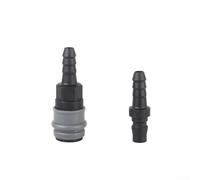 Lot de 2 connecteurs rapides autobloquants de type C pour compresseur d'air, raccords pneumatiques avec ressort en acier inoxydable 304, coupleur anti-fuite pour tuyau en polyuréthane de 8 mm, 10 mm