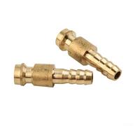 Lot de 2 connecteurs rapides mâles à gaz et à eau pour chalumeau de soudage TIG - Raccord en métal doré avec diamètre extérieur de 0,6 cm, longueur de 3 cm pour équipement de soudage