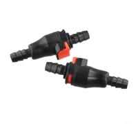Lot de 2 connecteurs rapides pour vessie d'hydratation - Raccord de tube de 6,35 mm - Anti-fuite - Adaptateur de poche d'eau en plein air - Équipement de randonnée et de camping - Noir