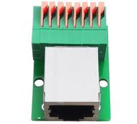 Lot de 2 connecteurs rapides sans soudure RJ45 8P8C femelle pour Ethernet CAT5/pour Ethernet CAT6 - Borne à ressort de type presse, blindé, montage PCB compact