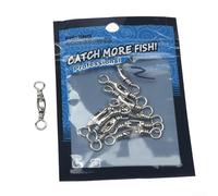 Lot de 2 connecteurs rotatifs en forme de 8 anneaux de pêche en acier inoxydable pour une liaison sécurisée et une performance de ligne avec différentes configurations de pêche