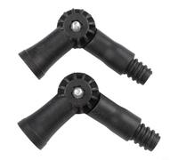 Lot de 2 connecteurs télescopiques à joint pivotant à 360 degrés, adaptateur d'angle en nylon pour nettoyage de gouttière, extension de lavage, raccord de plumeau à grande portée et extension de