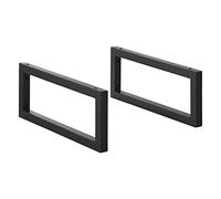 Lot de 2 Consoles Murales Design Set d'Éléments de Meuble DIY en Acier Supports pour Montage au Mur 50 x 20 cm Noir Mat