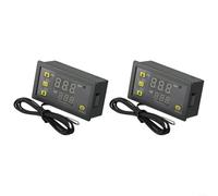 Lot de 2 contrôleurs de température numériques W3230 AC 5 V 12 V 24 V avec sonde de capteur 10 K pour un contrôle précis dans le CVC et le stockage au froid (12 V)