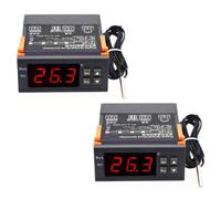 Lot de 2 contrôleurs de température numériques WH7016C 90-250 V