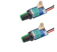 Lot de 2 contrôleurs de vitesse de ventilateur PWM à quatre fils DC12 V avec châssis de commutateur, contrôle de vitesse du ventilateur à 4 fils, commutable